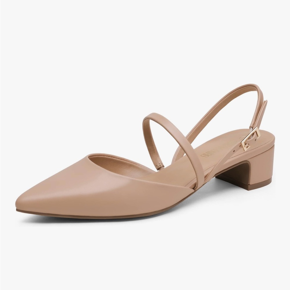 NWT Nude Slingback Heels